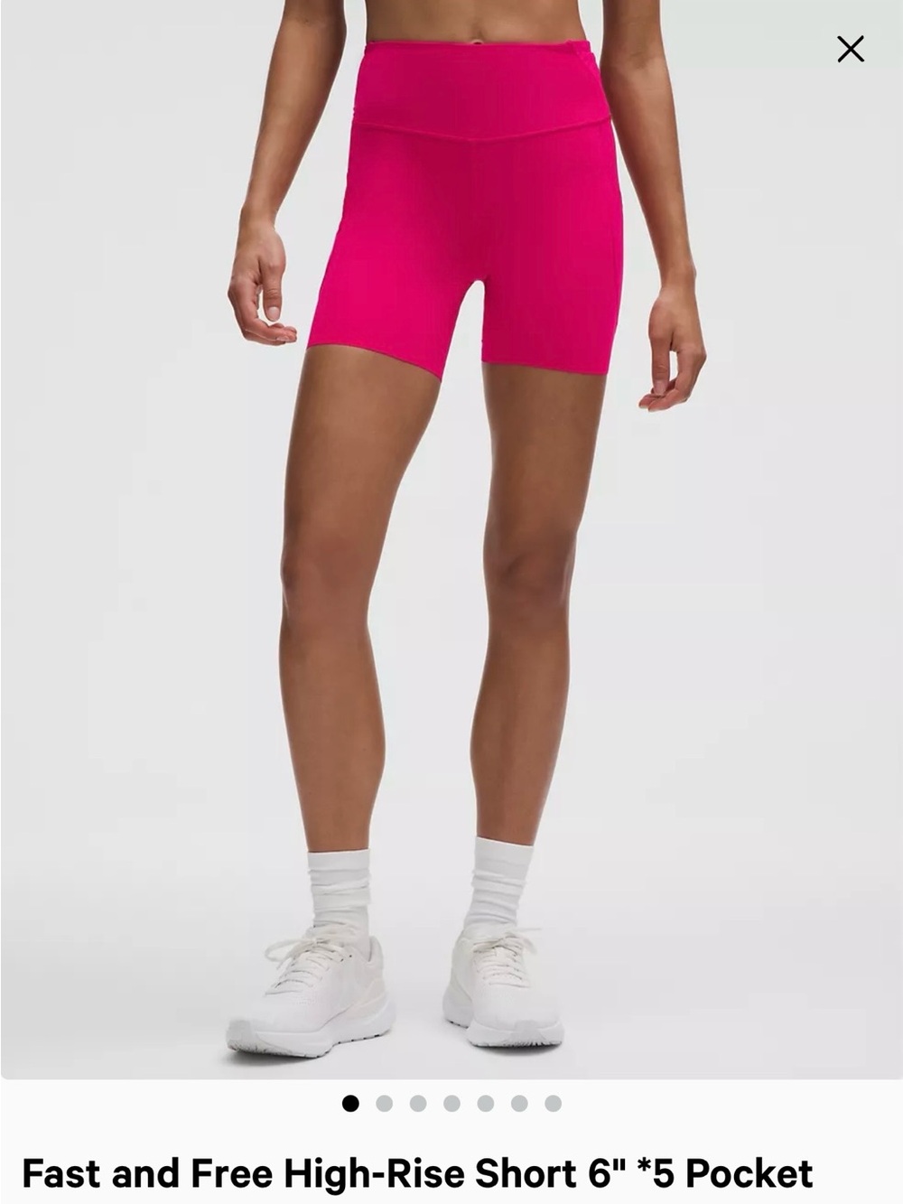 lululemon athletica High-Rise Bike Shorts in Bright Pink